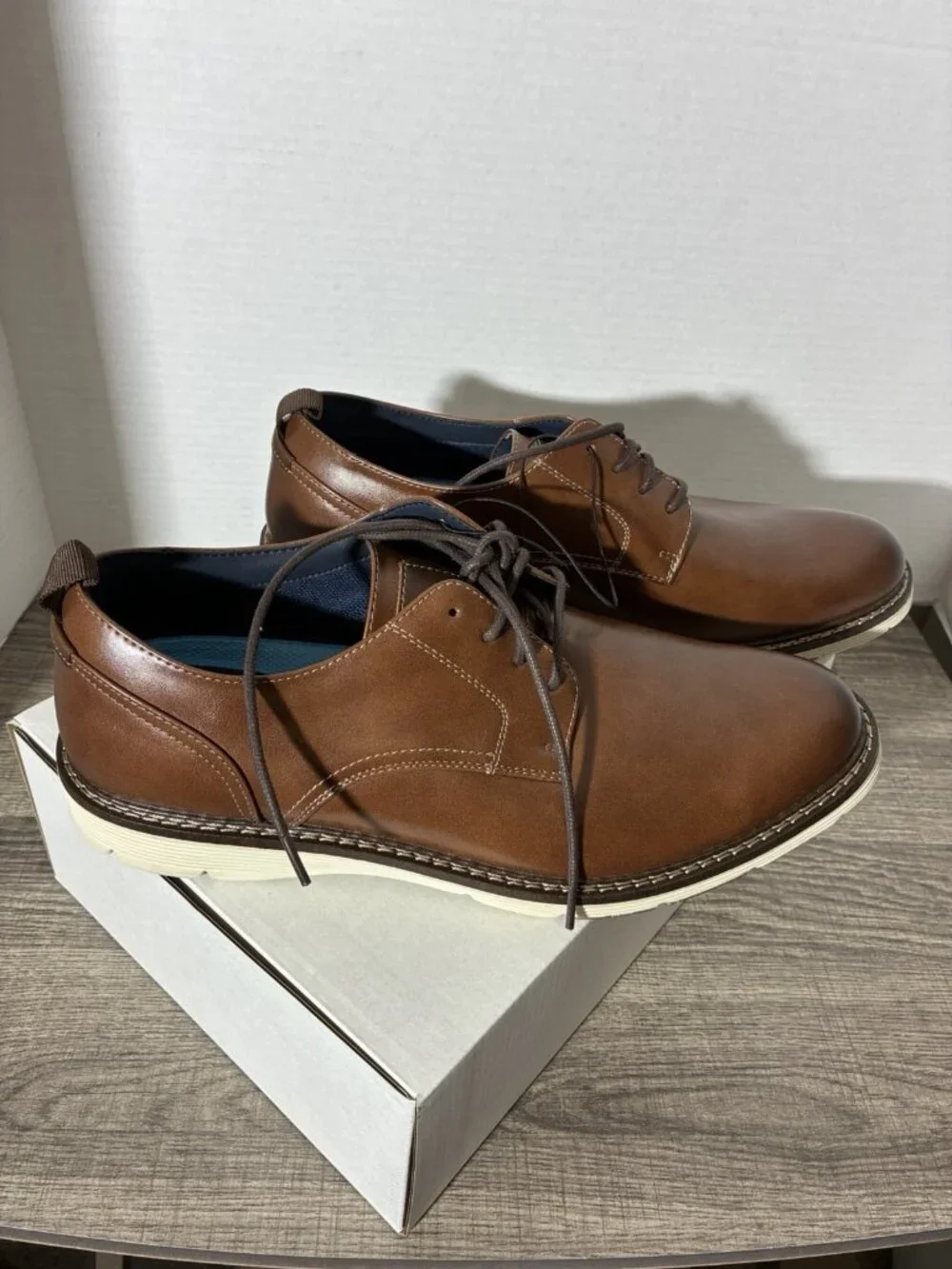 Docker’s Supreme Comfort Plain Toe Derby Dress Shoes In Brown Size 11M No Box